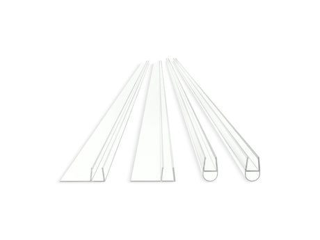 Sliding bath or shower door seal kit for 3/8"-thick glass