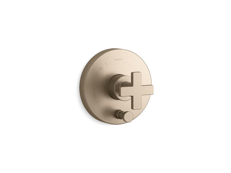 Composed® Rite-Temp® valve trim with push-button diverter and cross handle