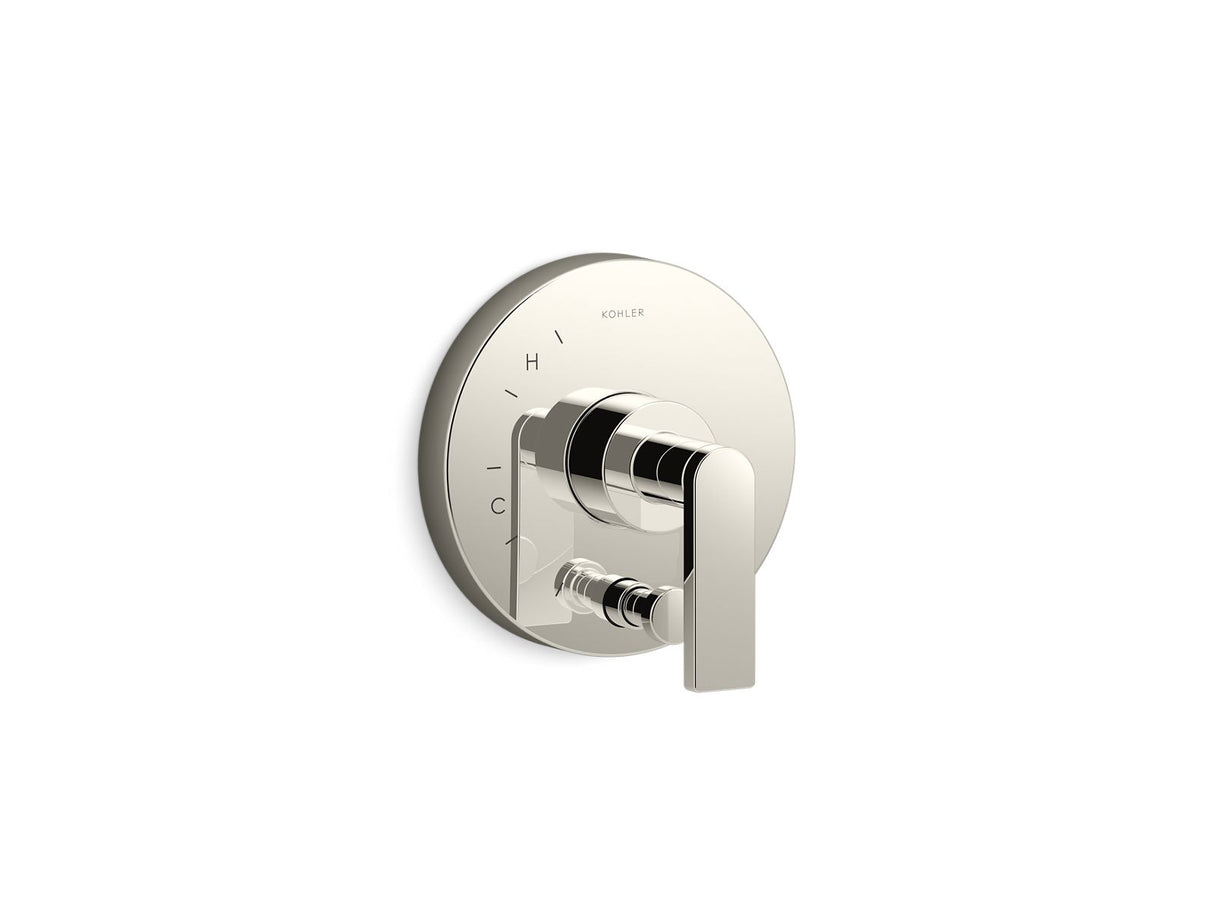 Composed® Rite-Temp® valve trim with push-button diverter and lever handle