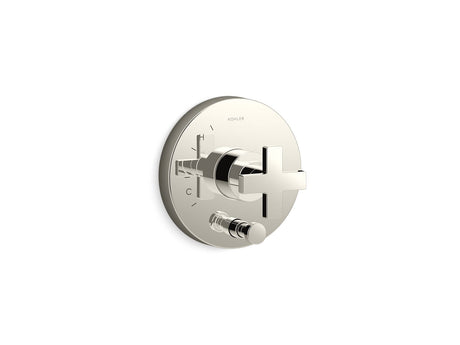 Composed® Rite-Temp® valve trim with push-button diverter and cross handle