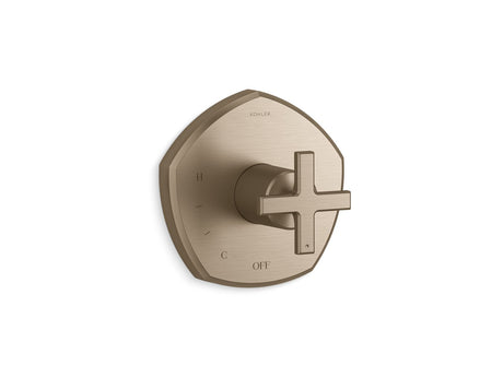 Occasion® Rite-Temp® valve trim with cross handle
