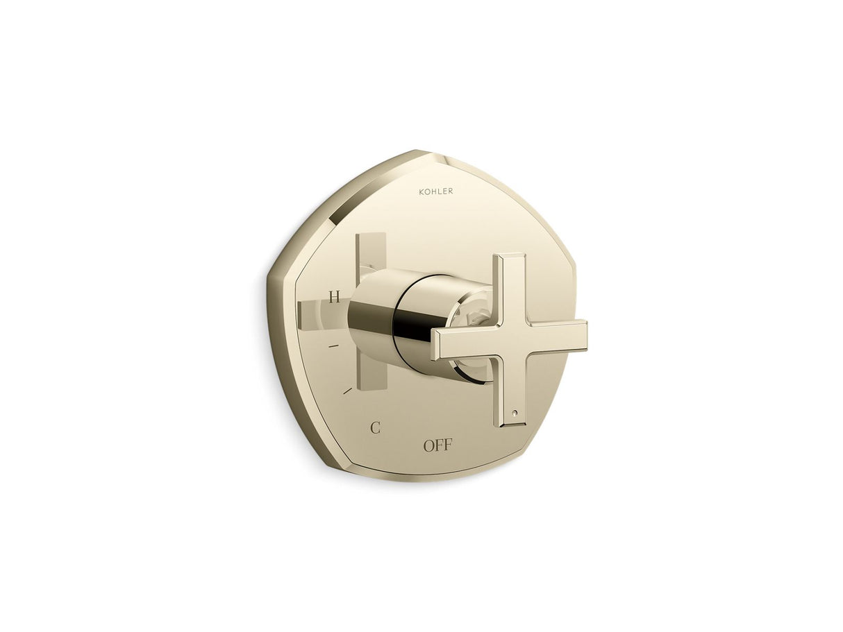 Occasion® Rite-Temp® valve trim with cross handle