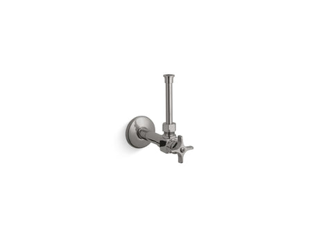 1/2" angle supply with stop, cross handle and rigid vertical tube