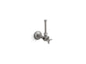 1/2" angle supply with stop, cross handle and rigid vertical tube