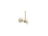 1/2" angle supply with stop, cross handle and rigid vertical tube