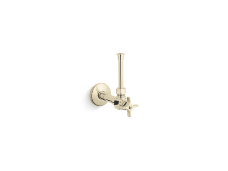 1/2" angle supply with stop, cross handle and rigid vertical tube
