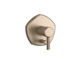 Occasion® Rite-Temp® valve trim with push-button diverter and lever handle
