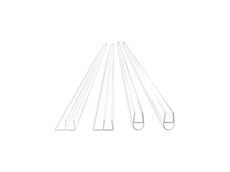 Sliding bath or shower door seal kit for 1/4"-thick glass