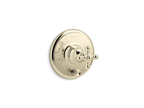 Artifacts® Rite-Temp® valve trim with push-button diverter and cross handle