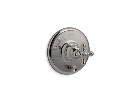 Artifacts® Rite-Temp® valve trim with push-button diverter and cross handle