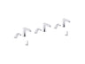 Kumin® Curve Touchless lavatory faucets and soap dispensers for Constellation™ lavatory system, 0.5 gpm