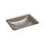 Yepsen® 20" rectangular undermount bathroom sink, no overflow