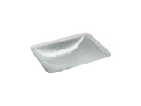 Yepsen® 20" rectangular undermount bathroom sink, no overflow