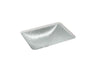 Yepsen® 20" rectangular undermount bathroom sink, no overflow