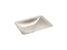Yepsen® 20" rectangular undermount bathroom sink, no overflow