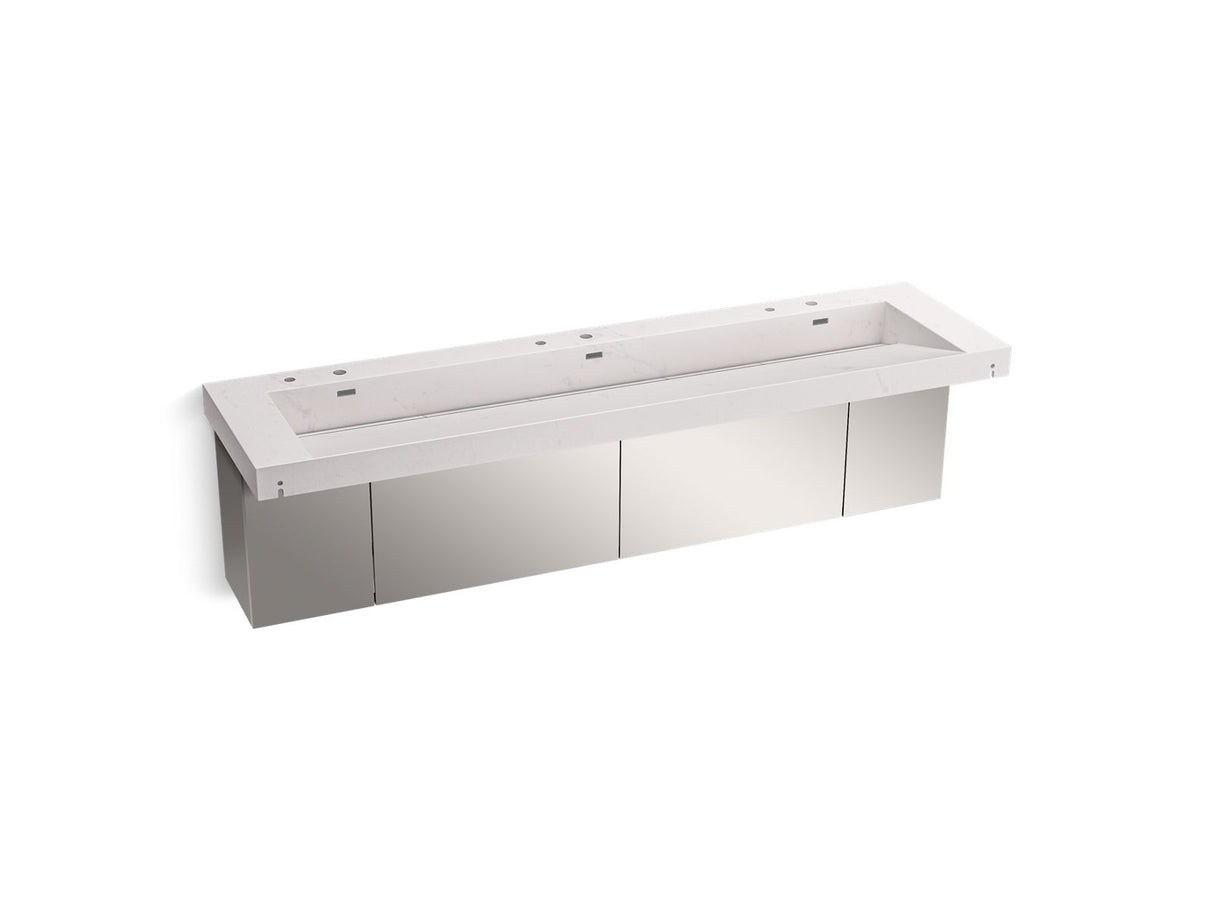Constellation™ 60" wall-mount basin lavatory system with backsplash
