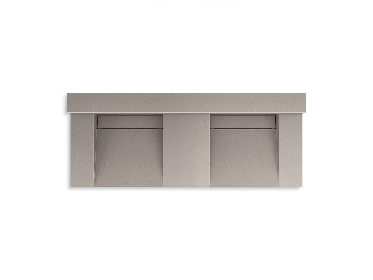 Constellation™ 60" wall-mount basin lavatory system with backsplash