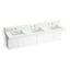 Constellation™ 90" wall-mount basin lavatory system with backsplash