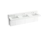 Constellation™ 90" wall-mount basin lavatory system with backsplash