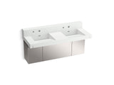 Constellation™ 60" wall-mount basin lavatory system with backsplash