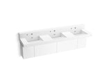 Constellation™ 90" wall-mount basin lavatory system with backsplash