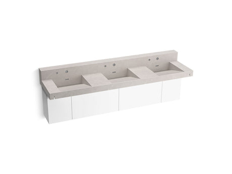 Constellation™ 90" wall-mount basin lavatory system with backsplash