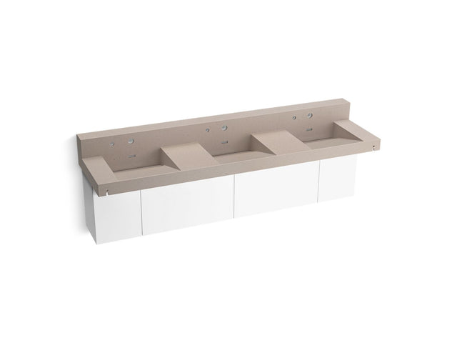 Constellation™ 90" wall-mount basin lavatory system with backsplash