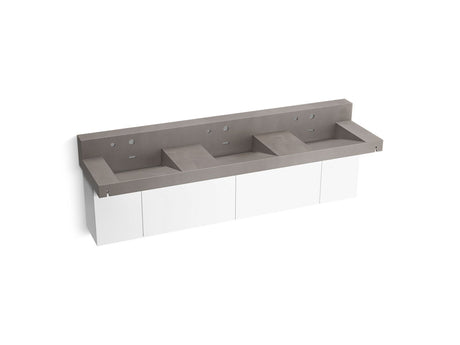 Constellation™ 90" wall-mount basin lavatory system with backsplash