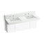 Constellation™ 60" wall-mount basin lavatory system with backsplash