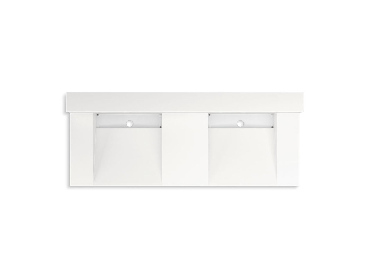 Constellation™ 60" wall-mount basin lavatory system with backsplash