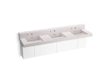 Constellation™ 90" wall-mount basin lavatory system with backsplash