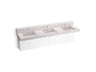 Constellation™ 90" wall-mount basin lavatory system with backsplash