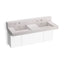 Constellation™ 60" wall-mount basin lavatory system with backsplash