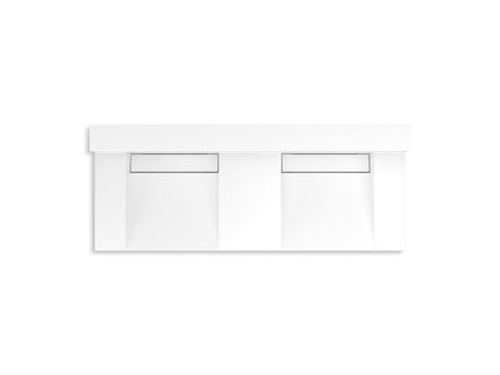 Constellation™ 60" wall-mount basin lavatory system with backsplash