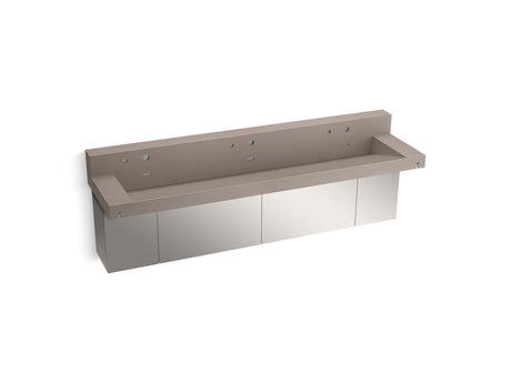 Constellation™ 90" wall-mount trough lavatory system with backsplash