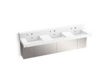 Constellation™ 90" wall-mount basin lavatory system with backsplash