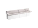 Constellation™ 90" wall-mount trough lavatory system with backsplash