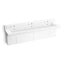 Constellation™ 90" wall-mount trough lavatory system with backsplash
