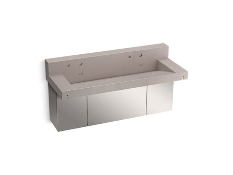 Constellation™ 60" wall-mount trough lavatory system with backsplash