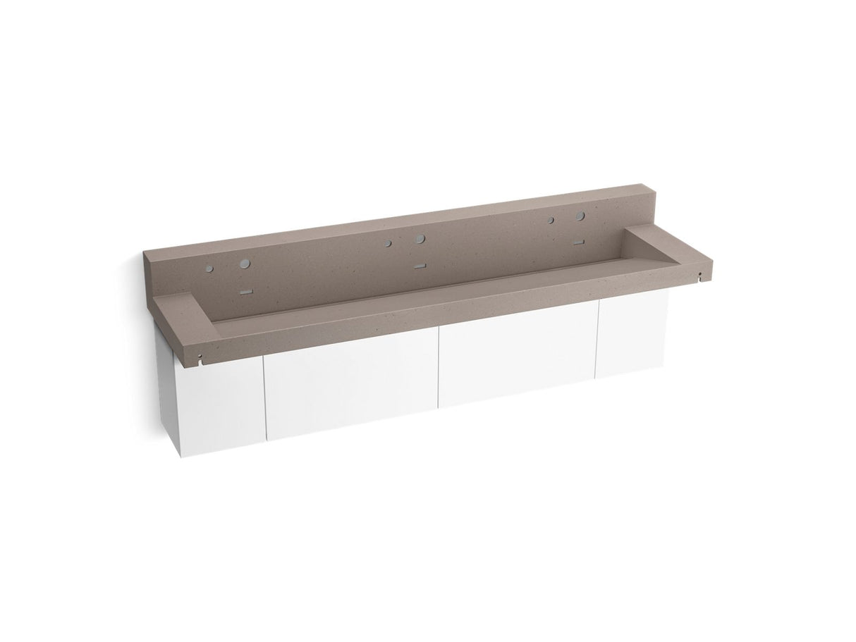 Constellation™ 90" wall-mount trough lavatory system with backsplash