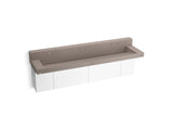 Constellation™ 90" wall-mount trough lavatory system with backsplash