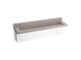 Constellation™ 90" wall-mount trough lavatory system with backsplash
