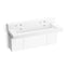 Constellation™ 60" wall-mount trough lavatory system with backsplash