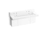 Constellation™ 60" wall-mount trough lavatory system with backsplash