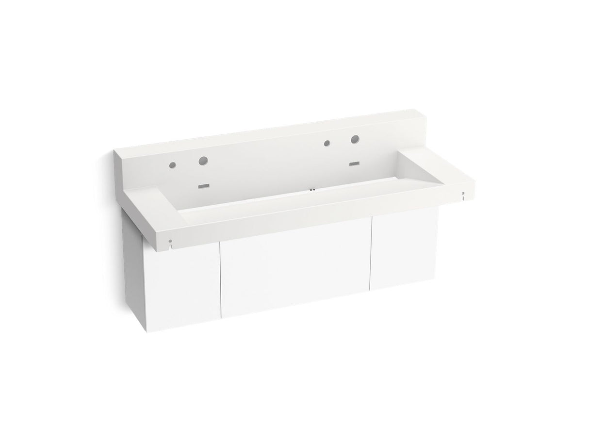 Constellation™ 60" wall-mount trough lavatory system with backsplash