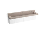 Constellation™ 90" wall-mount trough lavatory system with backsplash