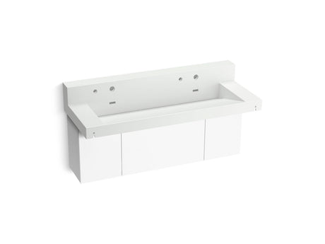 Constellation™ 60" wall-mount trough lavatory system with backsplash