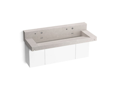 Constellation™ 60" wall-mount trough lavatory system with backsplash