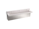 Constellation™ 90" wall-mount trough lavatory system with backsplash