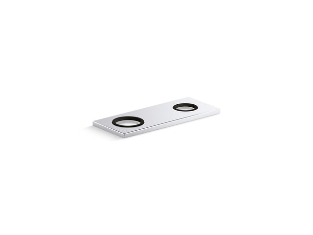 4" two-hole escutcheon plate for Insight™ and Kinesis® lavatory faucets and soap dispensers